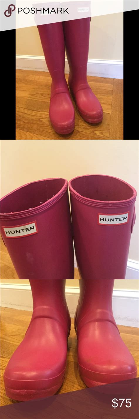 Tall Bright Pink Hunter Boots Reduced Hunter Boots Pink Hunter Boots