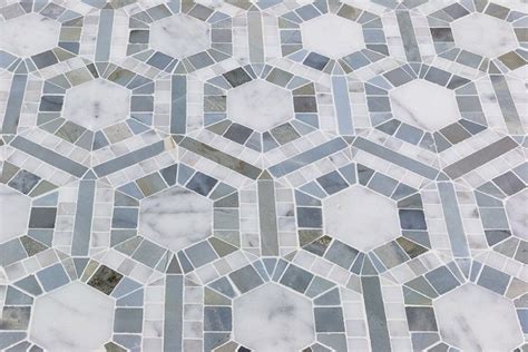 Cosmos Carrara And Moonstone Hexagon Marble Polished Mosaic Tile Gray