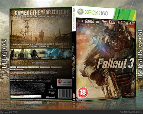 Fallout 3 Game Of The Year Edition Xbox 360 Box Art Cover By Roza