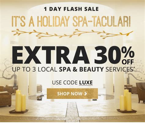 Groupon Canada 1 Day Flash Sale Save An Extra 30 Off Up To 3 Local Spa And Beauty Services With