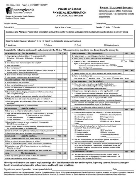 43 Physical Exam Templates And Forms Male Female Doctors Note
