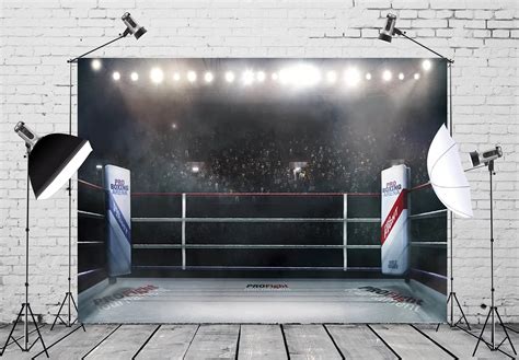 Buy Beleco 6x4ft Fabric Boxing Ring Backdrop Blurred Spectator And