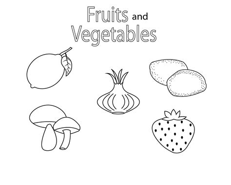 coloring pages  fruits  vegetables  coloring page
