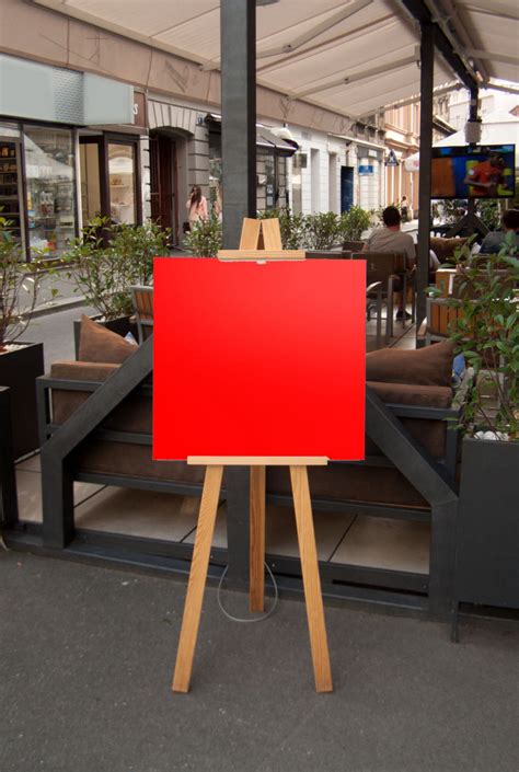 Outdoor Restaurant Menu Stand Board mockup | MockupsJar