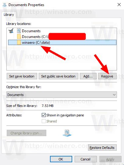 Remove Folder From Library In Windows 10