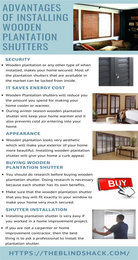 Advantages Of Installing Wooden Plantation Shutters Latest Infographics