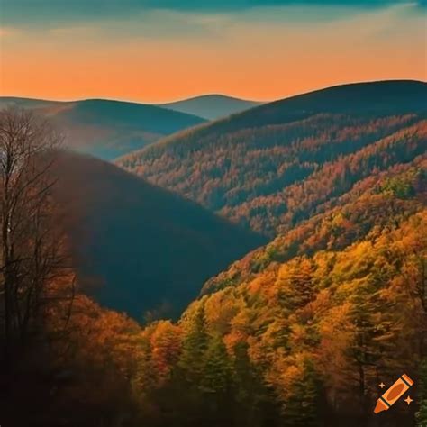Appalachian Mountains Forest Scene