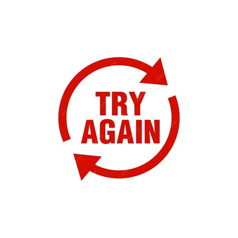 Premium Vector Try Again Text Symbol Stamp Red Rubber Stamp Sticker
