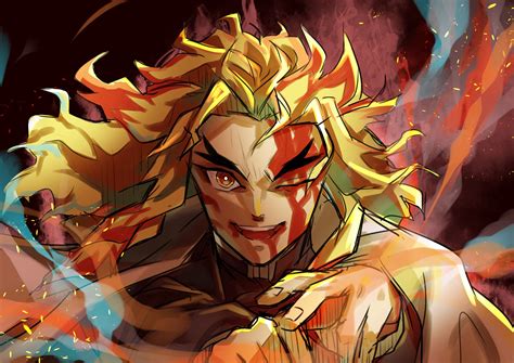 Demon Slayer Rengoku Desktop Wallpaper Download This Wallpaper With Images