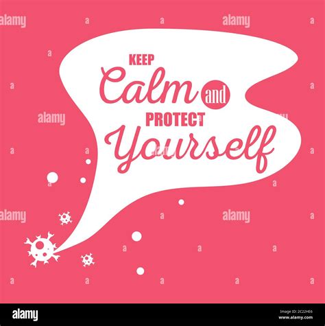 Keep Calm And Protect Yourself Poster Vector Illustration Design Stock