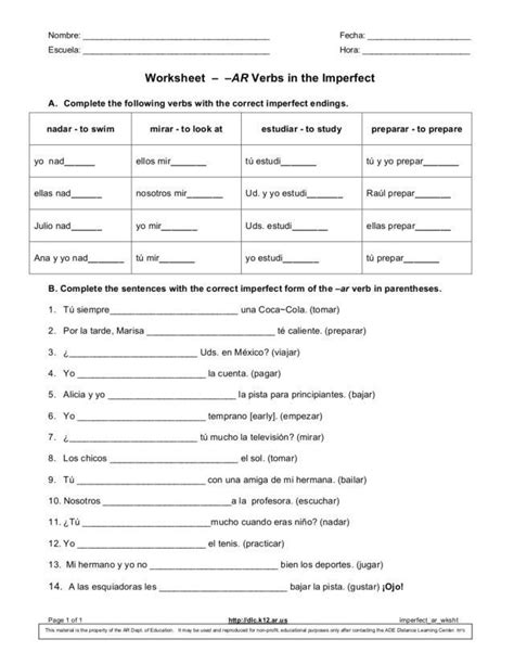 Conjugating Spanish Verbs Worksheet Hot Sex Picture
