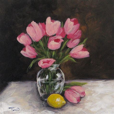 Torrie Smiley Original Works Of Art Tulips And Lemon