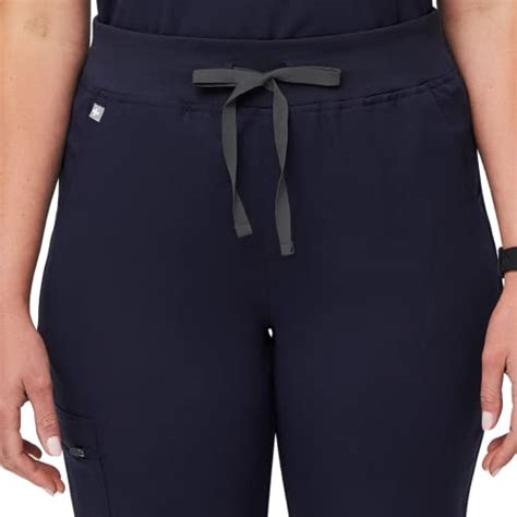 Figs Zamora High Waisted Jogger Style Scrub Pants For Women Navy