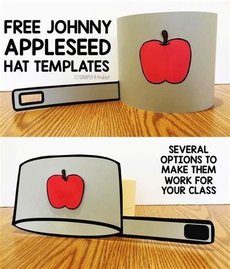 Free Johnny Appleseed Hat And More Apple Kindergarten Apple Preschool