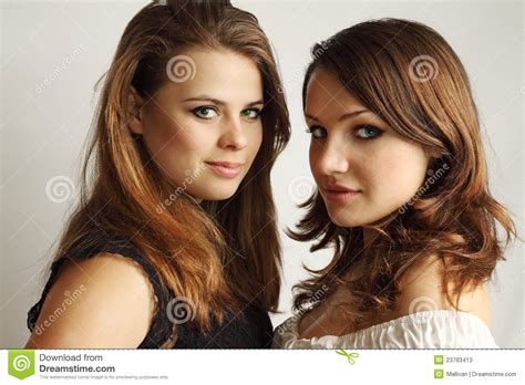 zwei lesbische mädchen stockbild bild von erotisch flirten 23783413