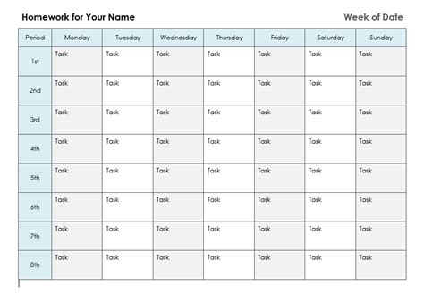 6 Free Study Schedule Templates In Ms Excel And Ms Word Format