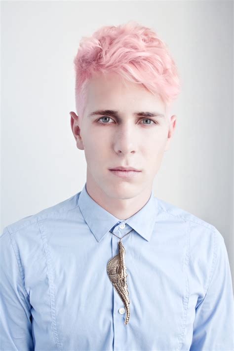 Istvanpalfihairstylist Pink Hair On Boy Hairstyle By Istvan Palfi