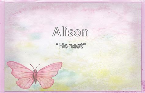 Alison What Does The Girl Name Alison Mean Name Image