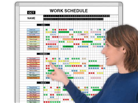 This schedule does allow for set days off, however. 7-day Work Organizer | 7-day Work Schedule | Magnatag