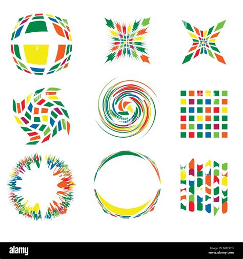 Set Of Abstract Bright Logos Stock Vector Image And Art Alamy