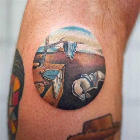 Get daily tattoo ideas on socials 1.3m followers 31k followers Circle Tattoo of Salvador Dali's 1932 Persistence of ...