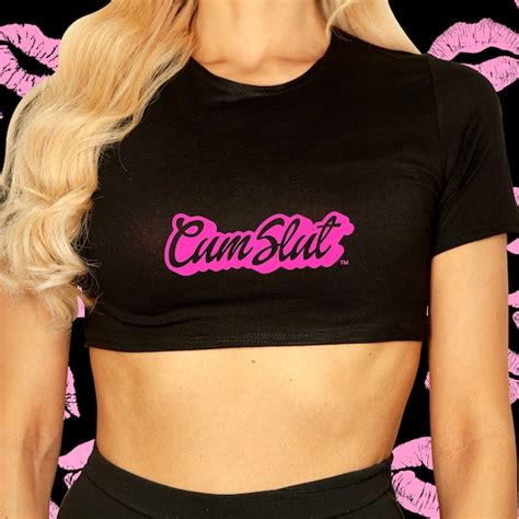 cum slut crop top etsy