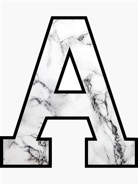 Marble Initial Letter A Sticker For Sale By Cmg1231017 Redbubble