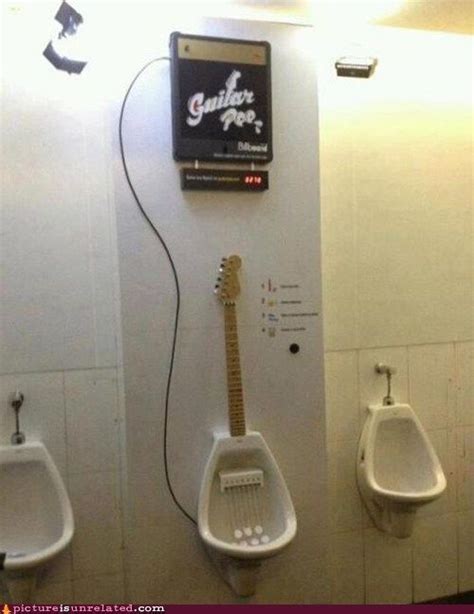 Yup That Is A Guitar Shaped Urinal And You Get A Score Foryou Know