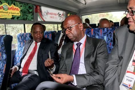 Uhuru muigai kenyatta (born 26 october 1961) is a kenyan politician and the current president of the republic of kenya. Uhuru Kenyatta and Bob Collymore Ride A Matatu From State ...