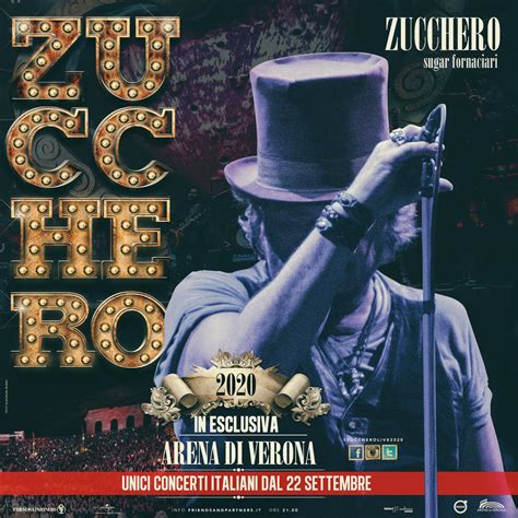 The album, that also saw the singer work with artists like paul young and eric clapton, was yet another hit and secured zucchero's position as the collaborator of choice for. Zucchero torna live nel 2020 con 10 date a Verona | Radio ...
