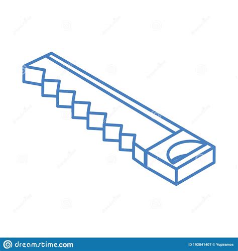 Isometric Repair Construction Saw Work Tool And Equipment Linear Style
