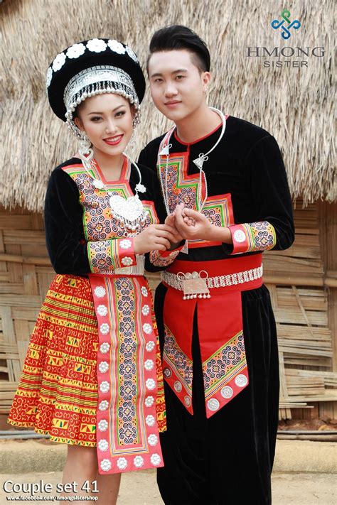 hmong-sister-couple-set-cp131-hmong-clothes,-hmong-fashion,-hmong-people