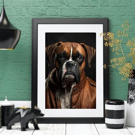 Boxer Dog Art Digital Wall Art Printable Boxer Dog Ts Etsy