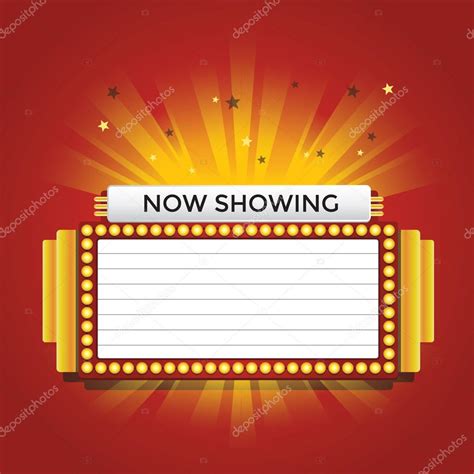 Now Showing Retro Cinema Neon Sign Vector — Stock Vector © Inueng 49942489