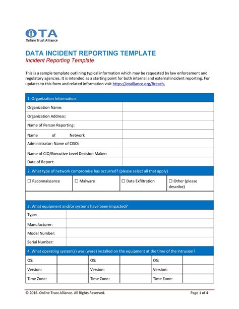 Disaster Incident Report Template - Images All Disaster ...