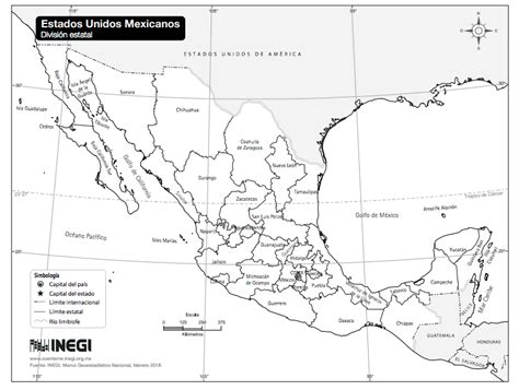 Mapa De M Xico Con Y Sin Color Nombres Y Otros Elementos