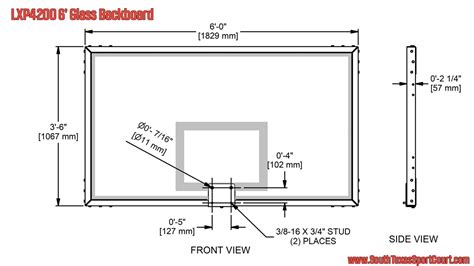 Basketball Backboards Dimensions Drawings 47 Off
