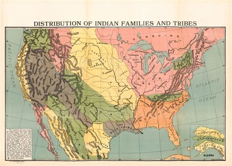 Distribution Of Indian Families And Tribes Library Of Congress
