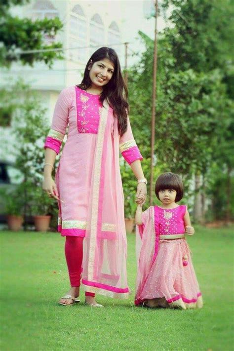 indian mother and daughter matching dresses fashionshala