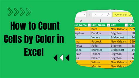 Excel Count Colored Cells How To Count Cells By Color In Excel Earn