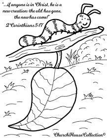 Therefore if any man be in christ, he is a new creature: Church House Collection Blog: Caterpillar Coloring Page ...