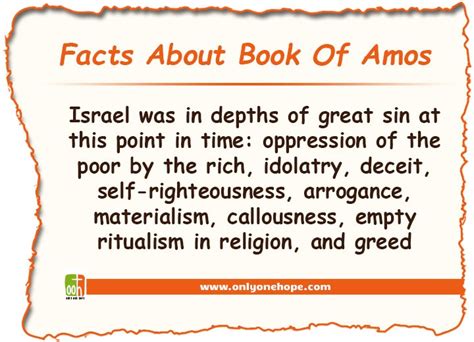 Fun Facts About The Book Of Amos Only One Hope