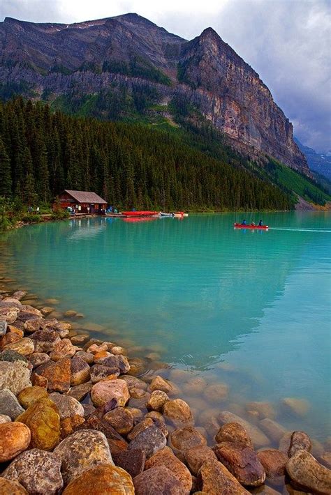 Peaceful Lake Louise Banff National Park Canada Places