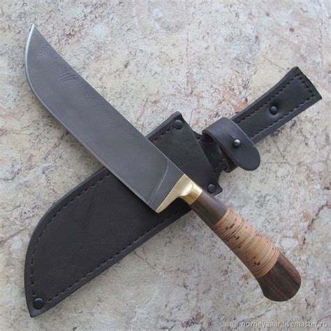 Knife Pchak Damascus Birch Bark купить на Ярмарке Мастеров
