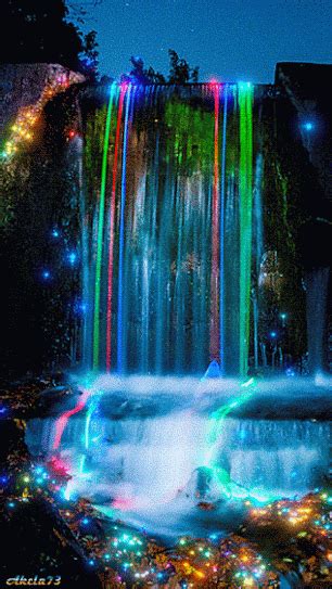 Decent Image Scraps Neon Waterfall Animation Waterfall