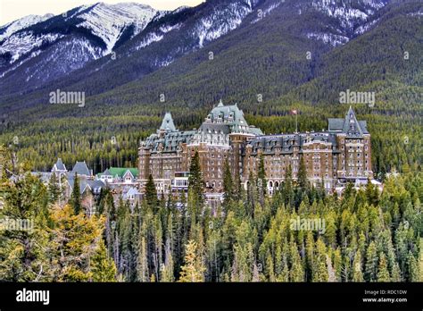 View Of Luxurious Banff Fairmont Springs Hotel An Historic Landmark In
