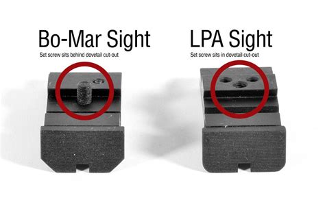 Silverline Adj Rear Sight To Fit Bo Mar Bmcs Cut