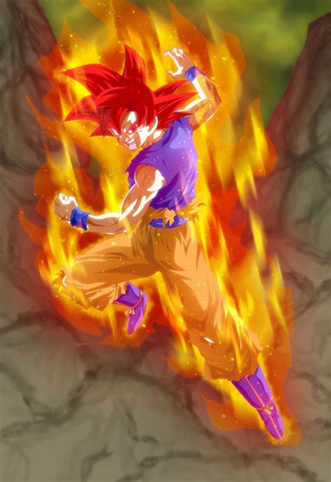 Goku Super Saiyan God Dokkan Aura Version By Rmehedi On Deviantart