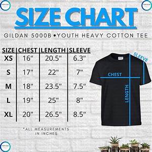Hq Gildan 5000b Size Chart Gildan 5000b Youth Kids Heavy Etsy