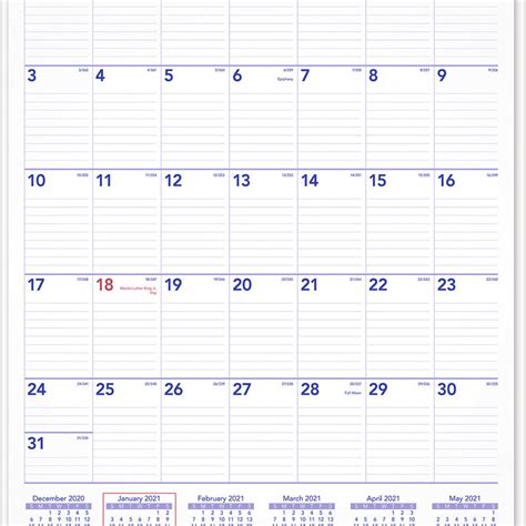 Monthly Calendar At A Glance Example Calendar Printable
